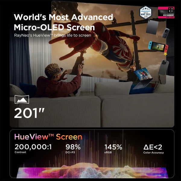 RayN-Neo Air 3s AR Glasses 201" 120Hz 650 nits