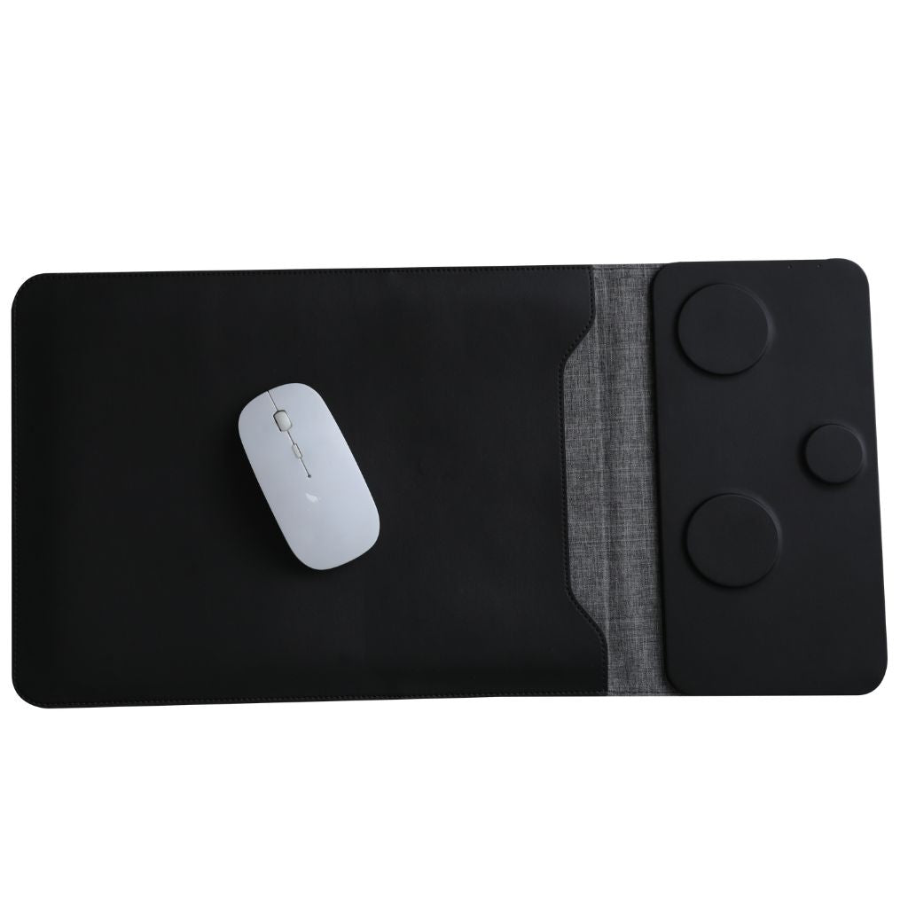 4 in 1 Laptop Sleeve with Wireless Charging Power Sleeve Pro, Slim-Flexible Case, Mousepad, Surface Mat. , Charge 2 Devices at Once USB-C Port, Compatible with MacBook