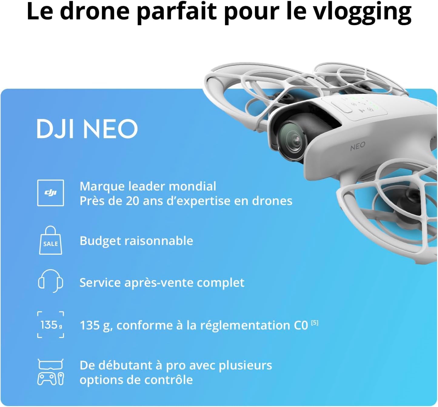 DJI Neo Drone Fly More Combo, Mini Drone with 4K UHD Camera for Adults , Under 249 g, 3-Axis Gimbal Stabilization, 10km Video Transmission, Auto Return & More features