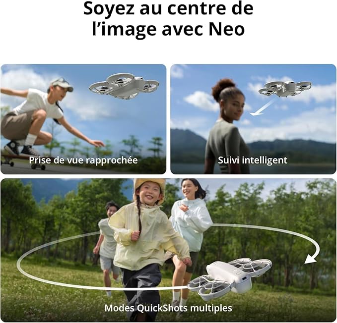 DJI Neo Drone Fly More Combo, Mini Drone with 4K UHD Camera for Adults , Under 249 g, 3-Axis Gimbal Stabilization, 10km Video Transmission, Auto Return & More features