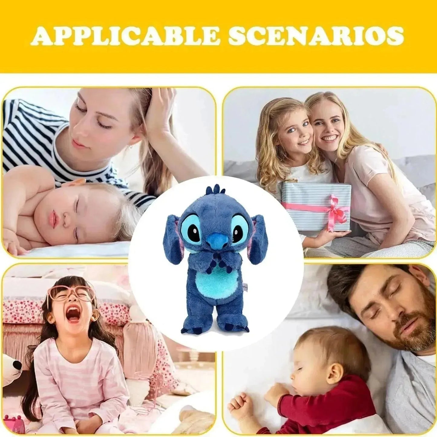 Musical Breathing Stitch Doll - Bear Hugs