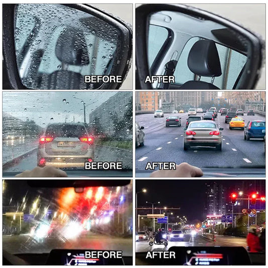 Car Glass Oil Film Glass Cleaning Sheet ( PACK OF 2 ) Hydrophobic , Glass Coating For Windshield Clear Window Auto Detailing Tool