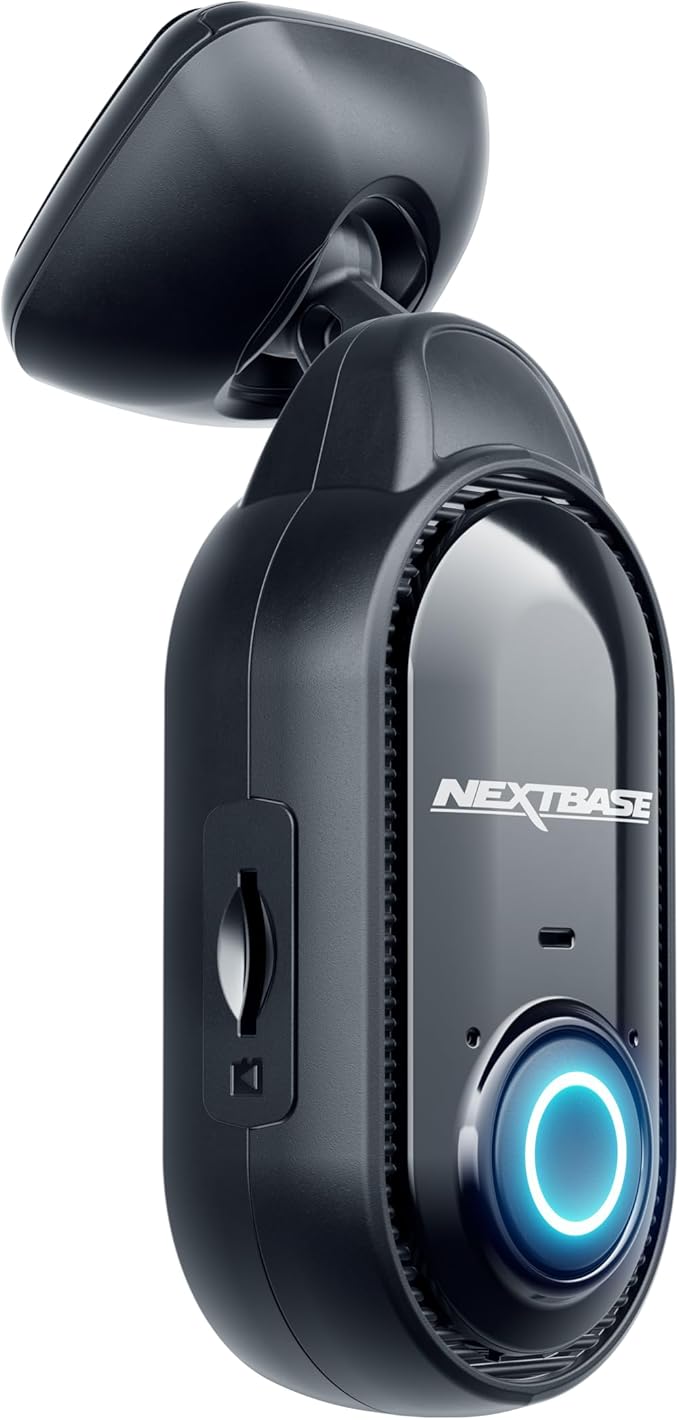 Nextbase Small & Mighty Smart Dash Cam with App, Compact Design, HD View with Smart Parking, Emergency SOS, and Voice Control