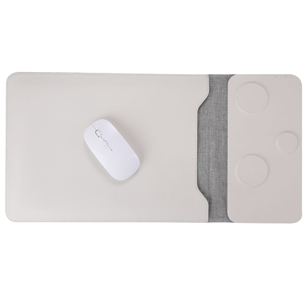 4 in 1 Laptop Sleeve with Wireless Charging Power Sleeve Pro, Slim-Flexible Case, Mousepad, Surface Mat. , Charge 2 Devices at Once USB-C Port, Compatible with MacBook