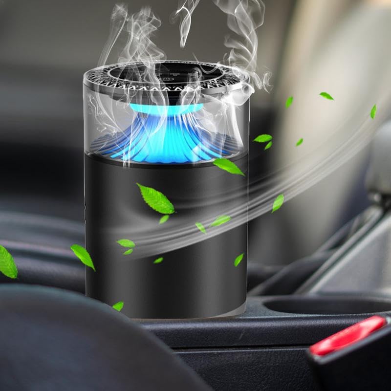 Smart Car Aroma Diffuser Cloud Mist With Sound RGB Light Auto Air Freshener Rechargeable Removing Odors Car Accessories