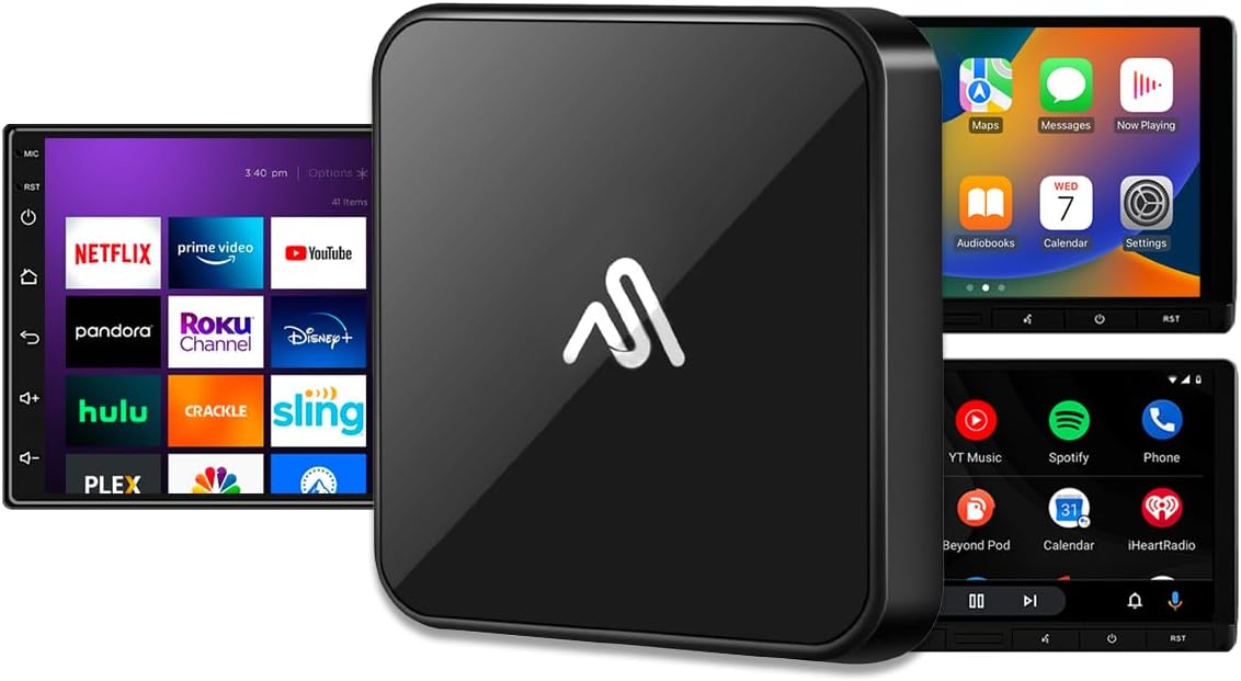 Auto_Sky CarPlay TV Adapter – Convert Any Wired CarPlay to Wireless CarPlay - Plug in a TV Stick to Stream Netflix, YouTube, and More