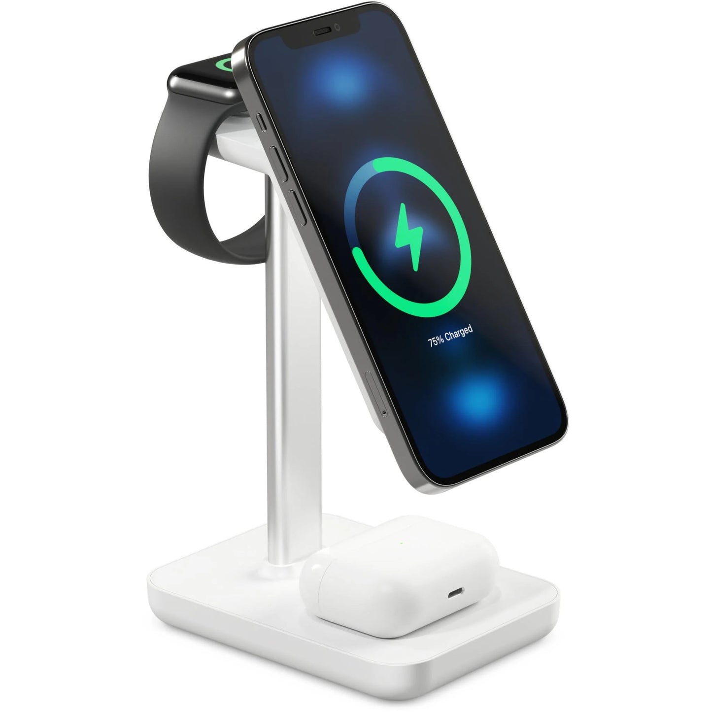 Journey MagSafe Compatible 3-in-1 Wireless Charging Stand with Wall Charger