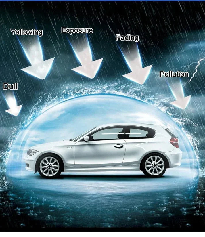 Car Glass Oil Film Glass Cleaning Sheet ( PACK OF 2 ) Hydrophobic , Glass Coating For Windshield Clear Window Auto Detailing Tool