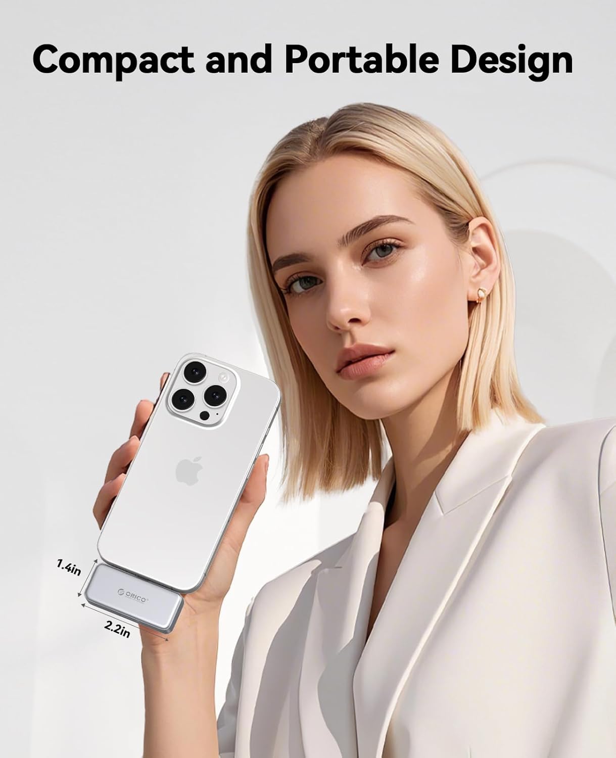 ORI-CO FlashPod 1TB MINI Magnetic Portable SSD up to 2000 MB/s ProRes ,  iPhone 15 16 Series, Tablets, Laptop