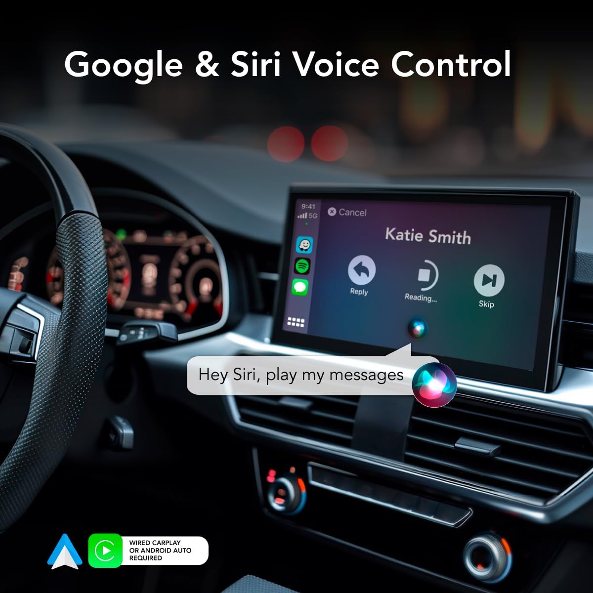 Auto_Sky CarPlay TV Adapter – Convert Any Wired CarPlay to Wireless CarPlay - Plug in a TV Stick to Stream Netflix, YouTube, and More