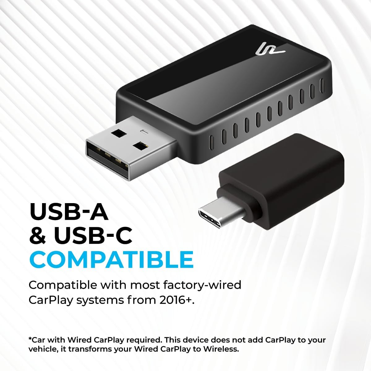 Auto_Sky CarPlay TV Adapter – Convert Any Wired CarPlay to Wireless CarPlay - Plug in a TV Stick to Stream Netflix, YouTube, and More