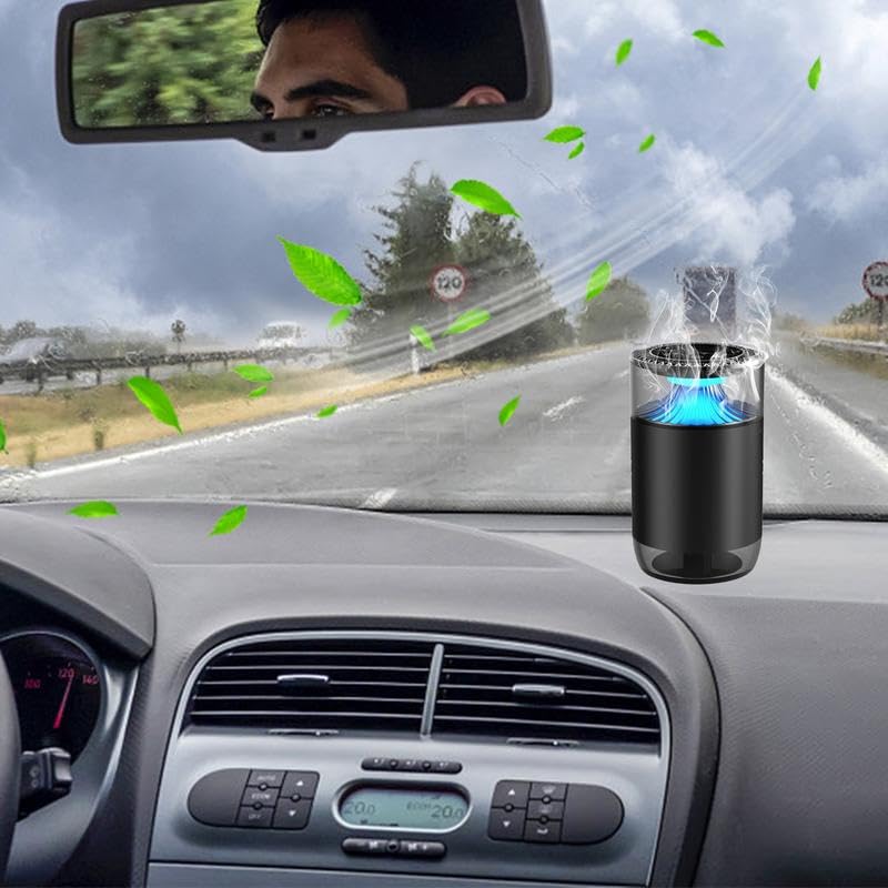 Smart Car Aroma Diffuser Cloud Mist With Sound RGB Light Auto Air Freshener Rechargeable Removing Odors Car Accessories