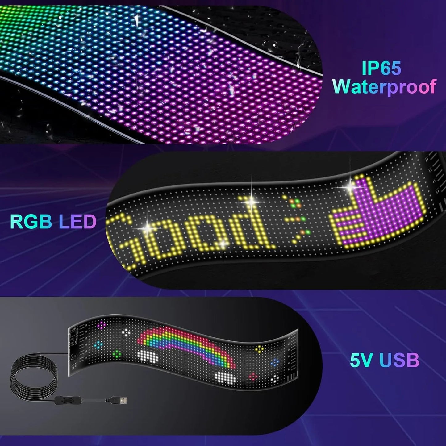 Fancy Programmable Car LED Strip - Bear Hugs