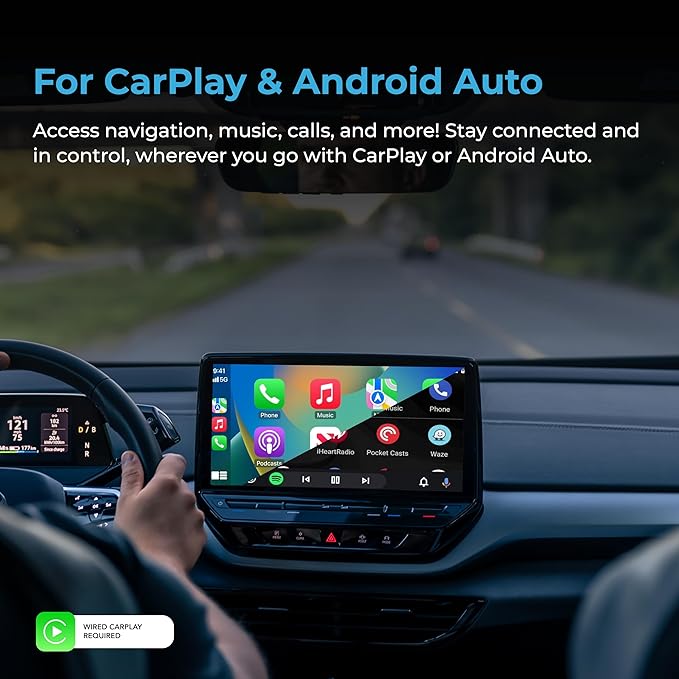 Auto_Sky CarPlay TV Adapter – Convert Any Wired CarPlay to Wireless CarPlay - Plug in a TV Stick to Stream Netflix, YouTube, and More