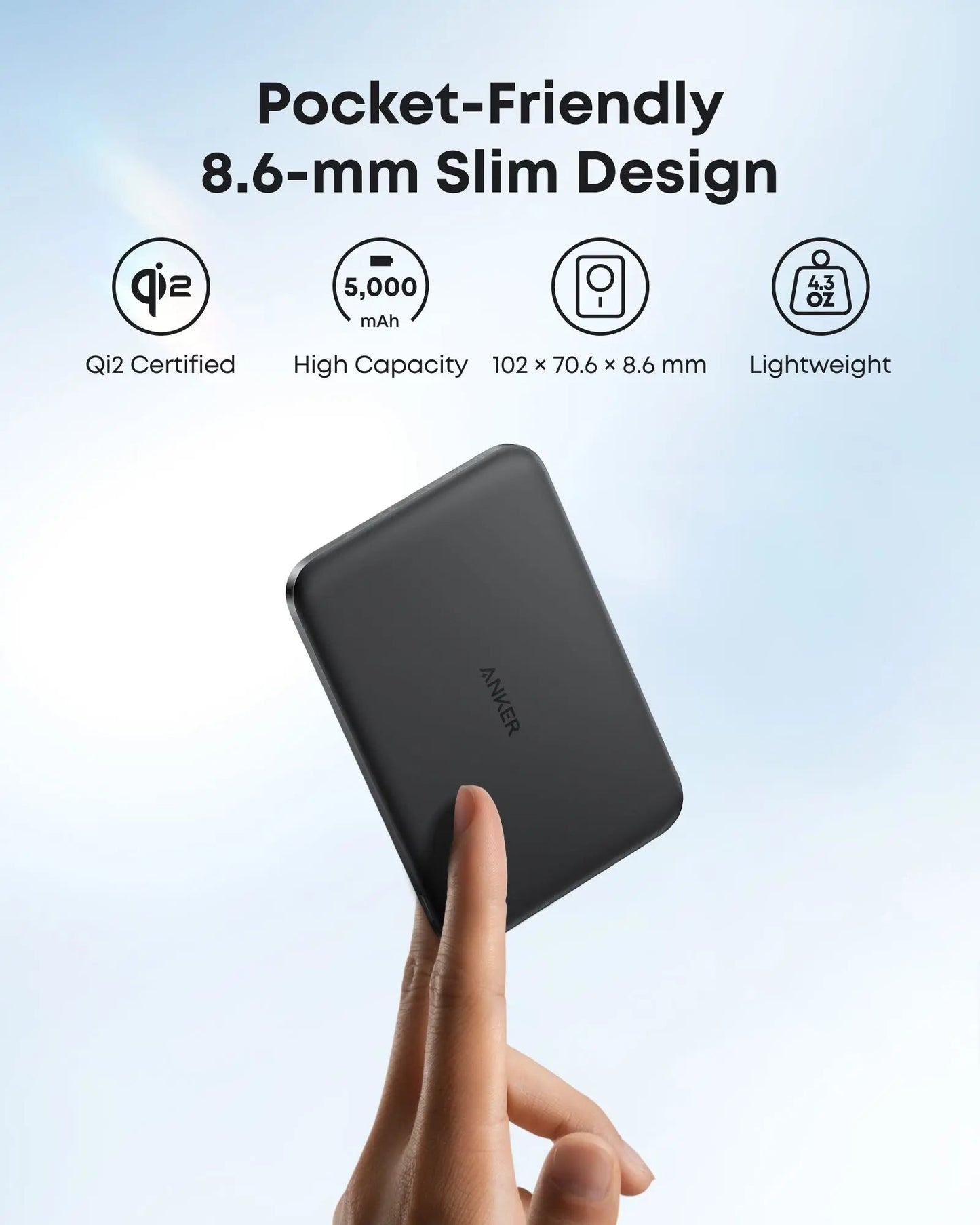 Anker MagGo Nano Ultra-Slim 5000mAh Qi2 Certified 15W Power Bank A1665 Tech House