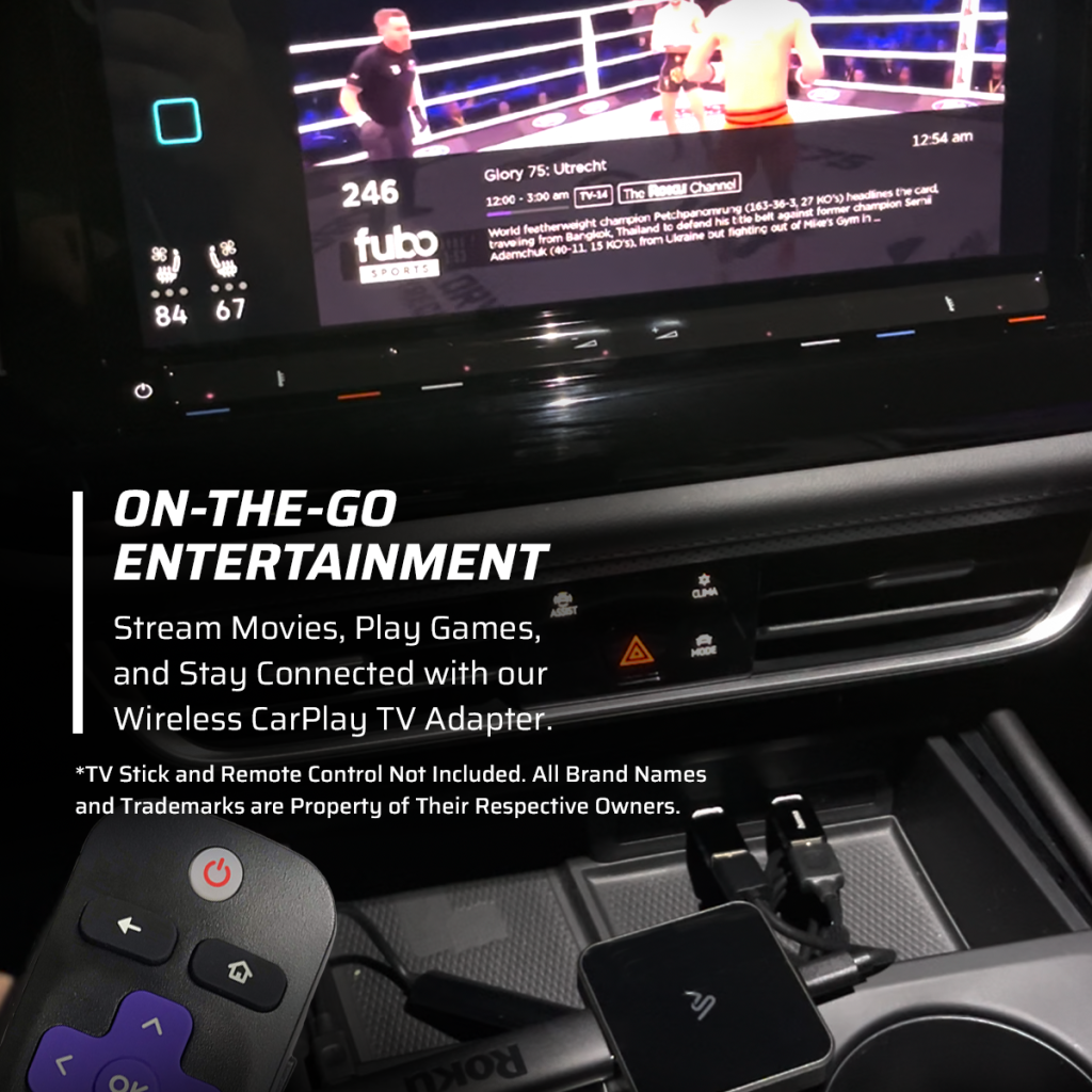 Auto_Sky CarPlay TV Adapter – Convert Any Wired CarPlay to Wireless CarPlay - Plug in a TV Stick to Stream Netflix, YouTube, and More