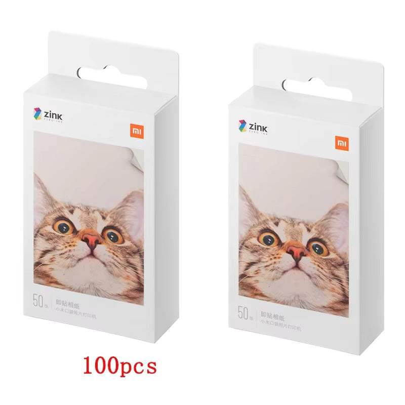 Mi Portable Photo Printer Pocket Mini AR with DIY (500 mAh) Image Zinc Paper Printer