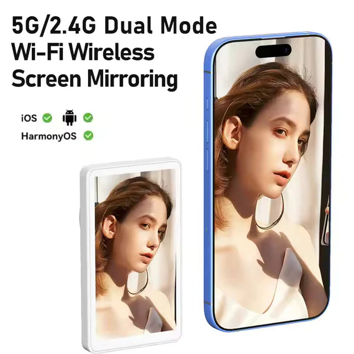 Phone Vlog Selfie Monitor Screen, Magnetic Phone Holder Clip Mount, Iphone & Andriod