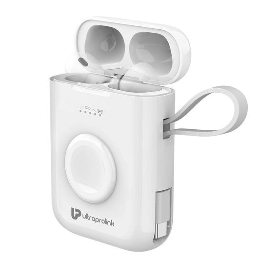 Ultra - Pro - Link Quad Pod 4-in-1 Power-Bank for iPhone - Pods Pro  Replacement Case with Wireless Sync 5200 mAh-15W
