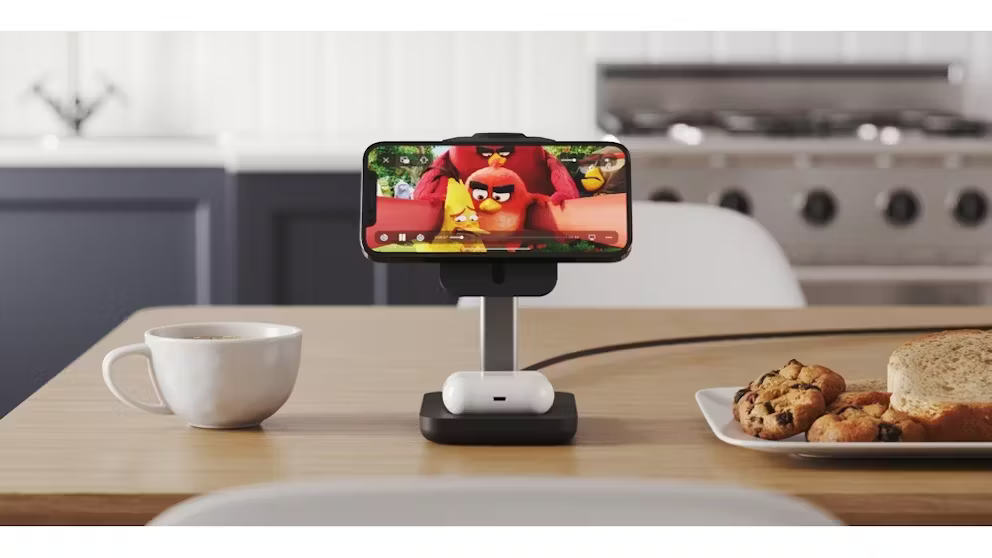 Journey MagSafe Compatible 3-in-1 Wireless Charging Stand with Wall Charger