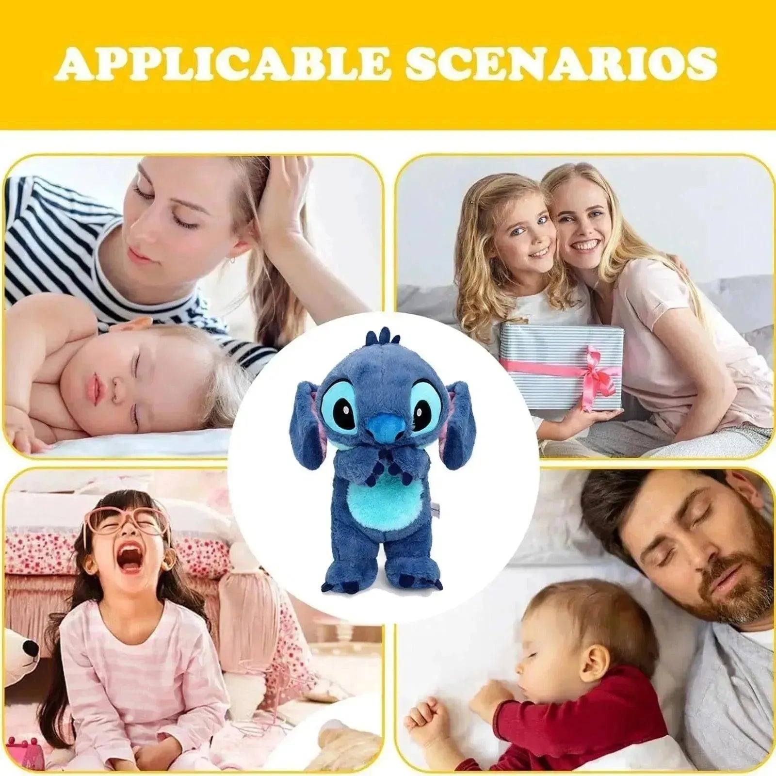 Musical Breathing Stitch Doll - Bear Hugs