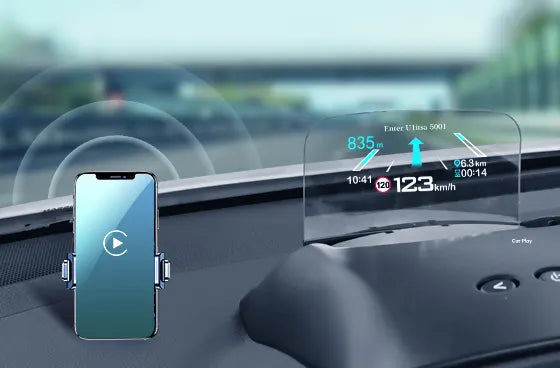 Head-up display Wireless CarPlay/AndroidAuto compatible (small pedestal version)
