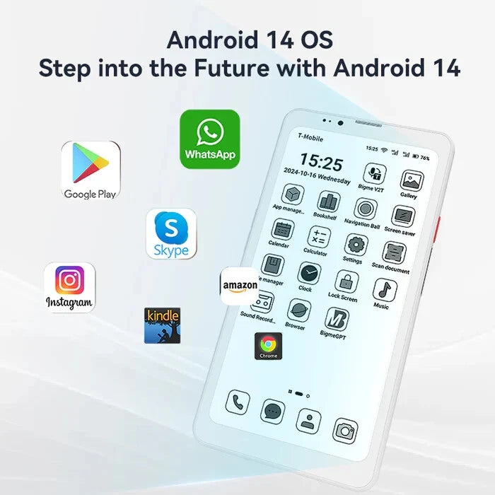 E - INK - Phone Hi-Break Pro 6.13" E-paper Cell Phone 8+256 GB Android 14 OS Smart Phone,5G Dual SIM, GPS
